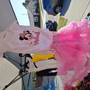 Pink Minnie Mouse Kids With Tutu